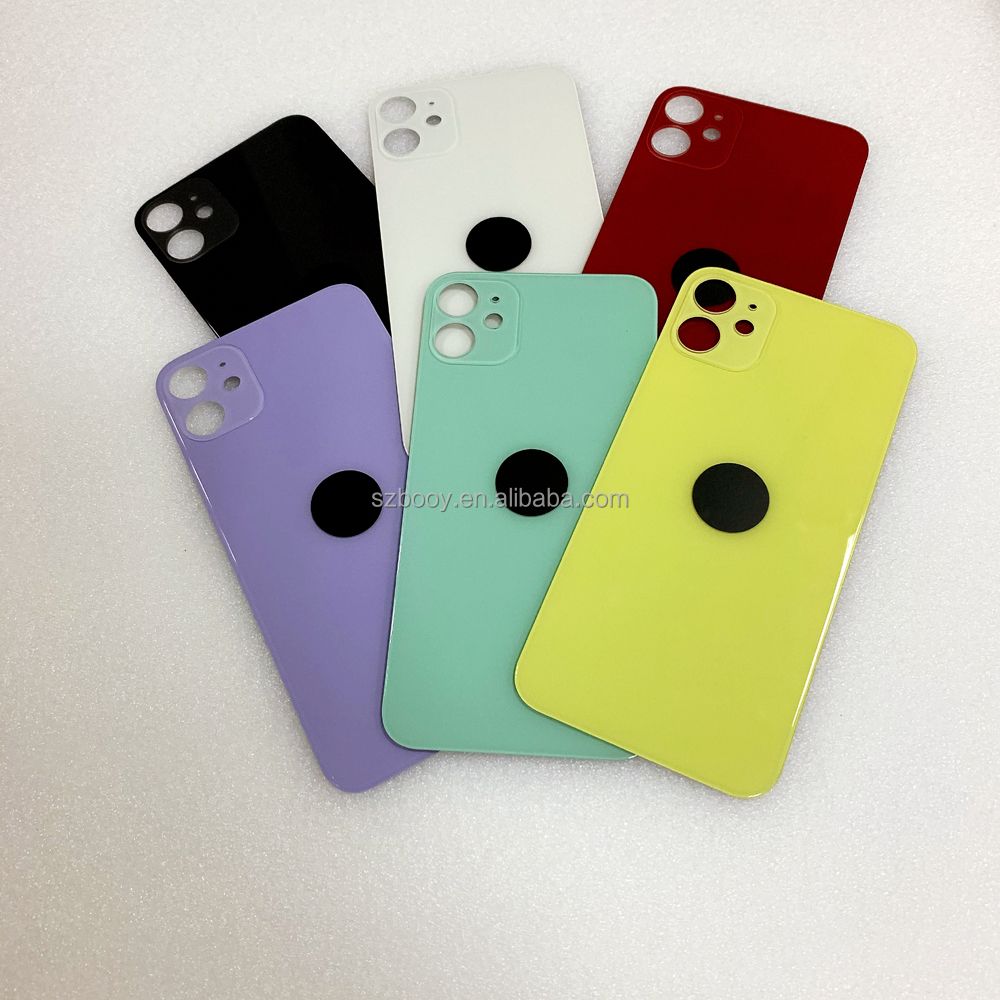 Back Glass Cover for iPhone 8 8Plus X XR XS MAX 11Pro Max Big Hole Rear Housing Glass for iPhone 12mini 12 Pro Max
