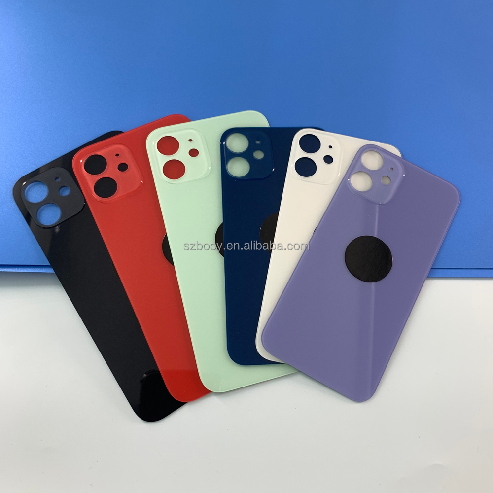Large Hole Rear Housing Glass for iPhone 12mini 12 Pro Max, Back Cover Glass Replace for 11 PRO MAX X XS MAX XR 8 PLUS SE
