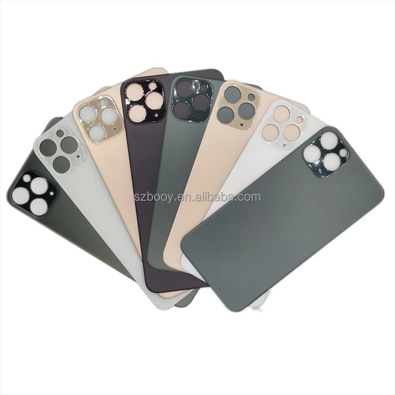 Back glass for iPhone 11 Pro 11 pro max Big Hole Battery Cover no need remove rear camera lens glass