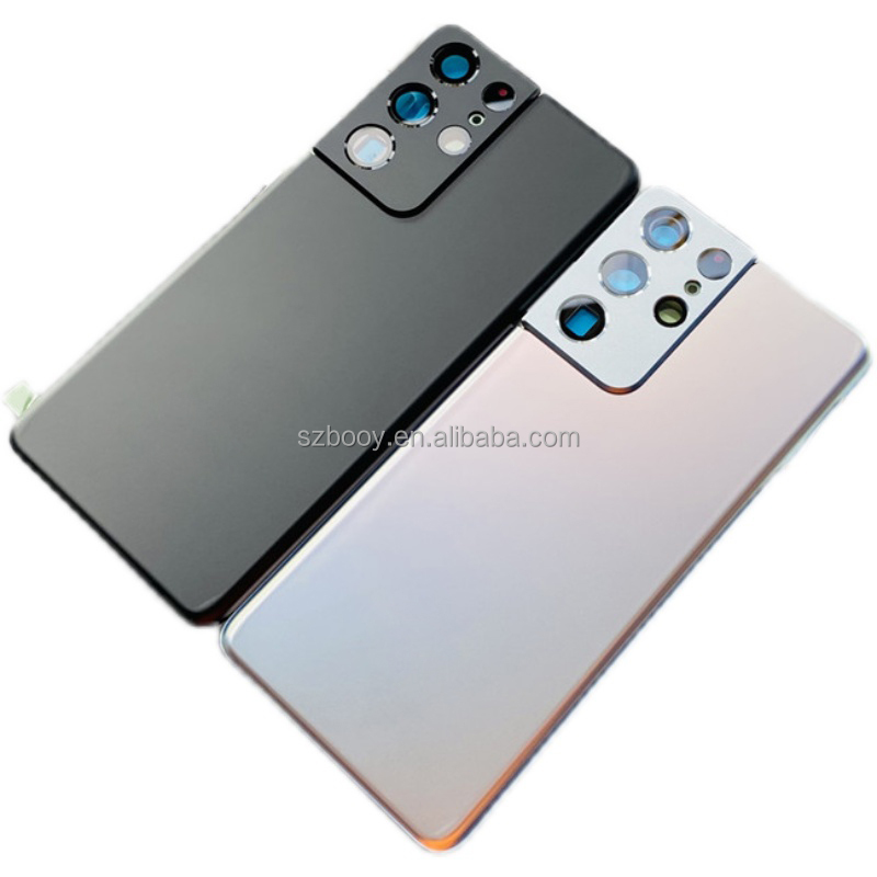 Mobile Phone Battery Door for Samsung Galaxy S21 Ultra Battery Back Cover Replacement for S21 Ultra Glass Shell Cover