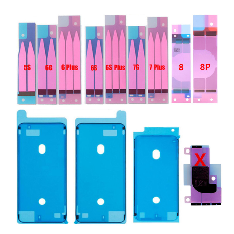 Waterproof Adhesive Sticker for iPhone X XR XS Max 11 12 Mini 12P 13 Pro Max Screen Frame Bezel Seal Tape Glue +Battery Sticker
