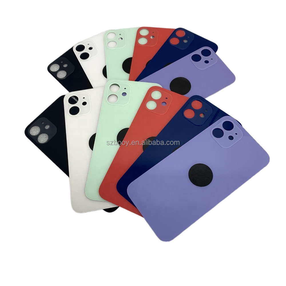 Big Hole Back Glass Cover for iPhone 12mini 12 Rear Battery Housing Glass with Different Colors