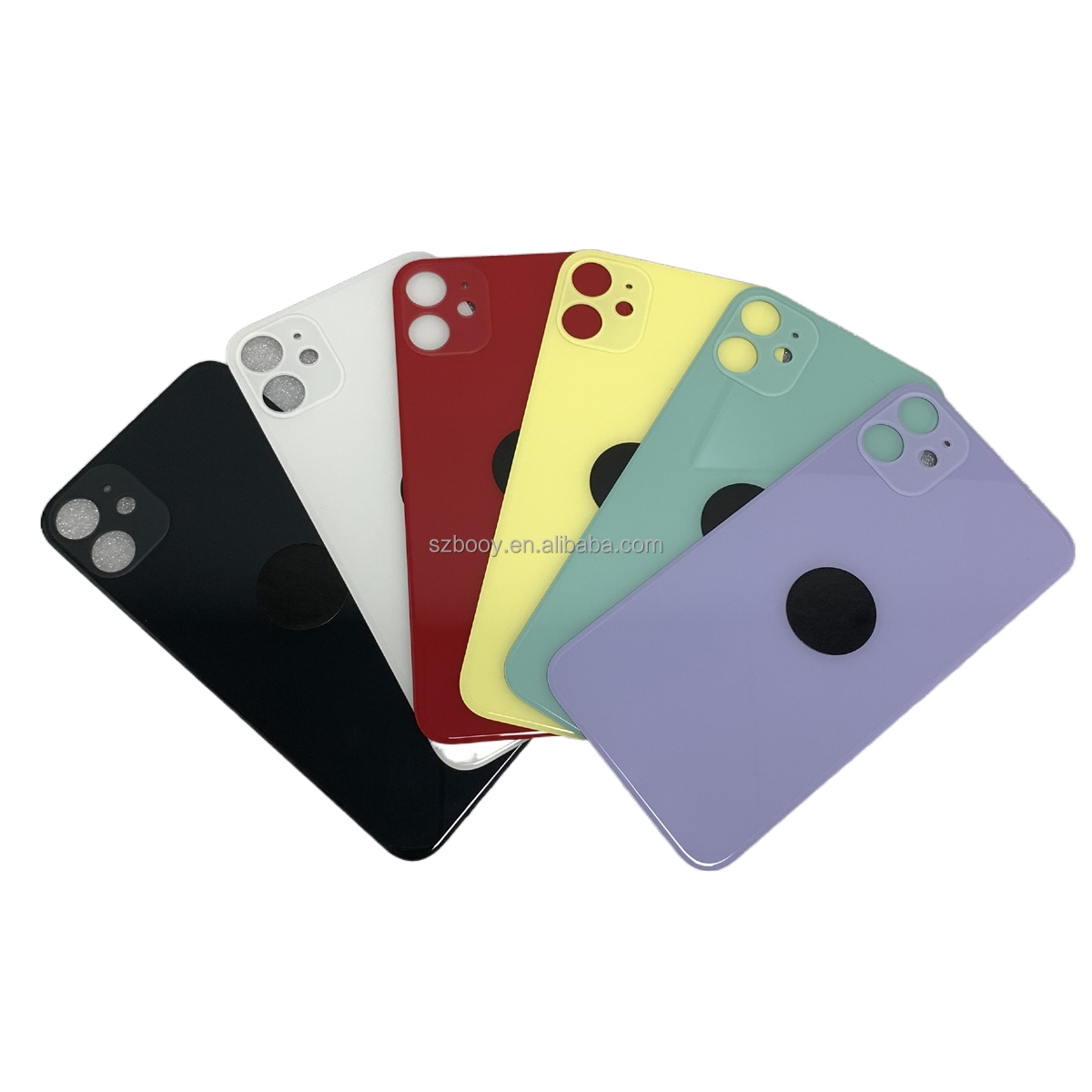 Big hole back glass cover for iPhone 11 rear battery housing glass replacement for iPhone 8 SE2 X XS Max XR 11 12 13 14 pro max