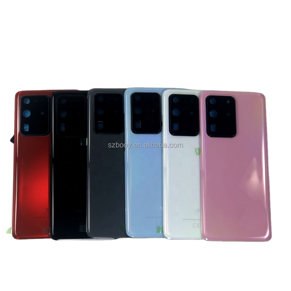 S20U Battery Back Cover for Samsung Galaxy S20 S20+ S20ultra 5G Mobile Phone Back Housing Rear Door Glass Panel With Camera Lens