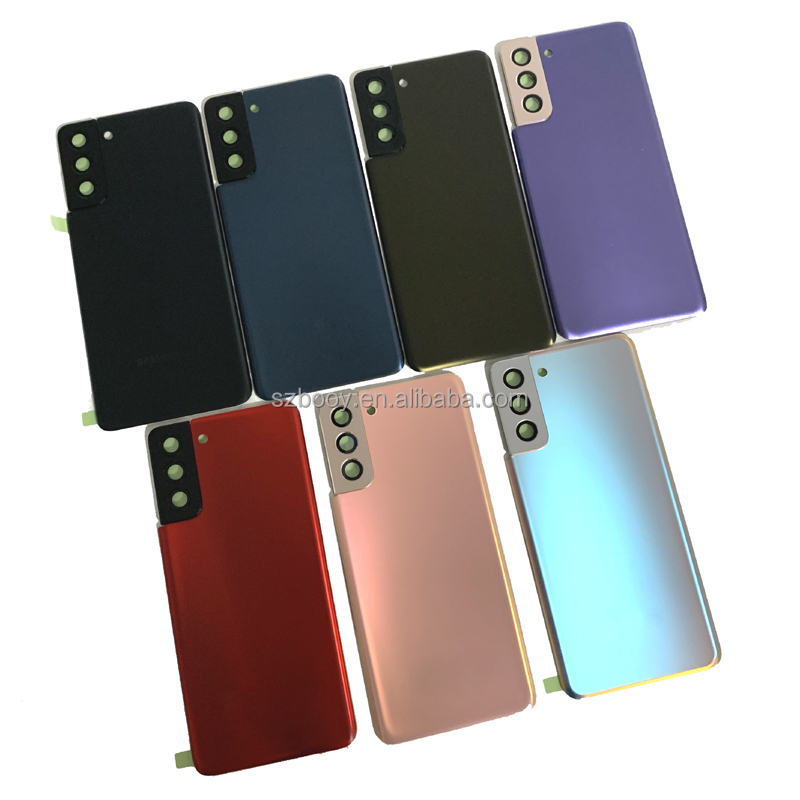 S21+ Battery Back Cover for Samsung Galaxy S21 S21+ S21ultra 5G Mobile Phone Back Housing Rear Door Glass Panel With Camera Lens
