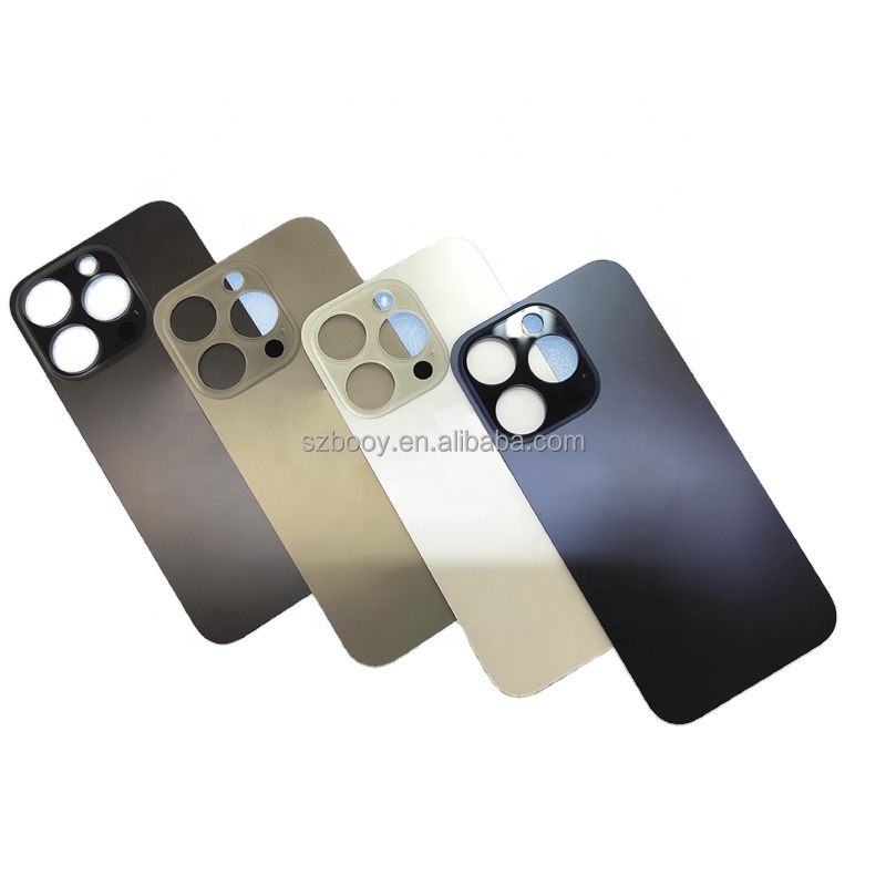 2 in 1big hole Back glass for iPhone 15pro 15 pro max Mobile phone rear battery cover repair parts for iPhone 15