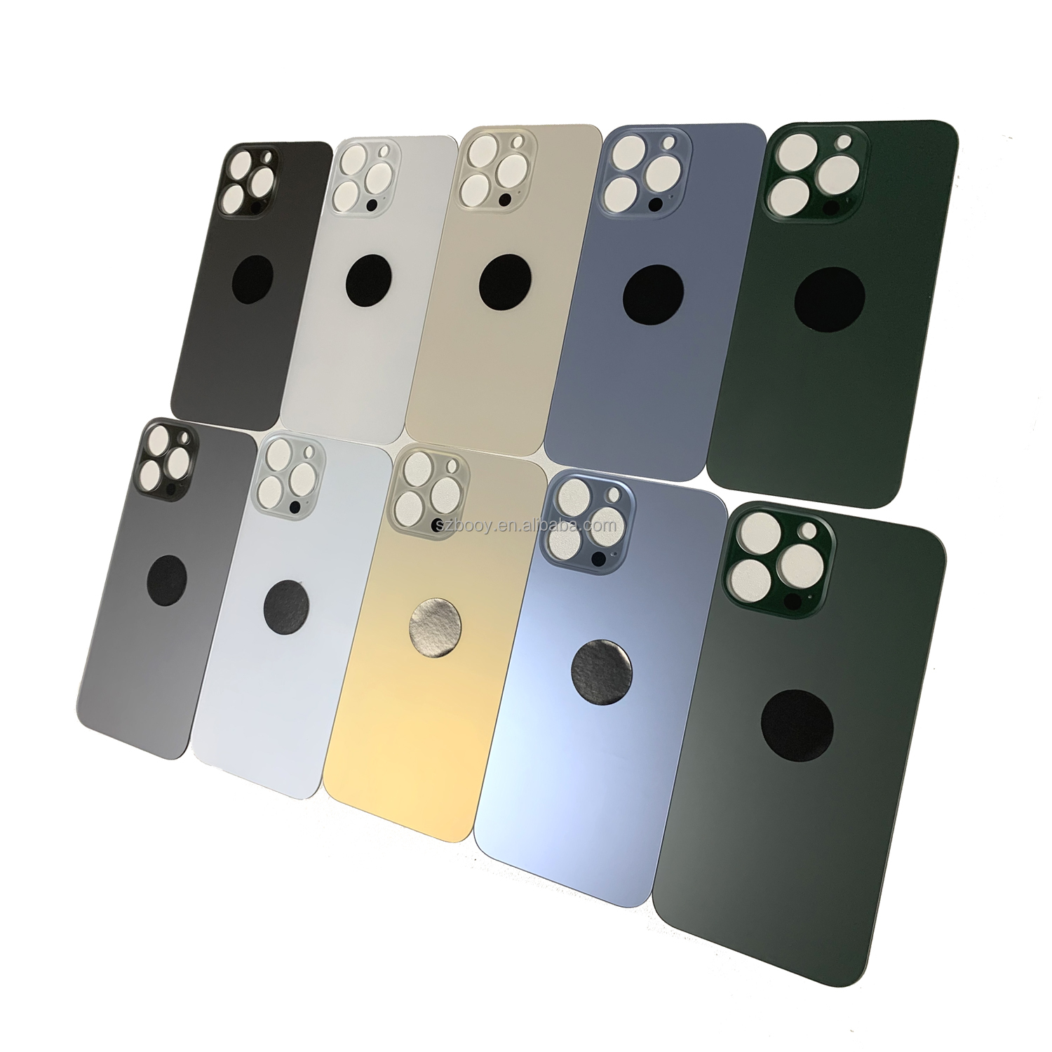 2 in 1 Big Hole Back Glass for iPhone 13Pro 13Pro Max Rear Battery Door Repair Parts for iPhone 13 14 15 Phone Back Glass