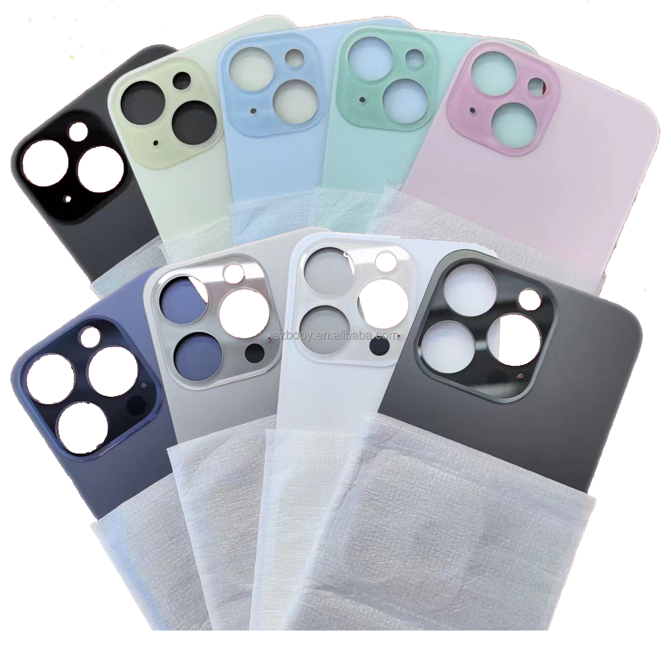 New big hole back glasses for iPhone 15 15plus 15pro 15pro max rear glass housing case
