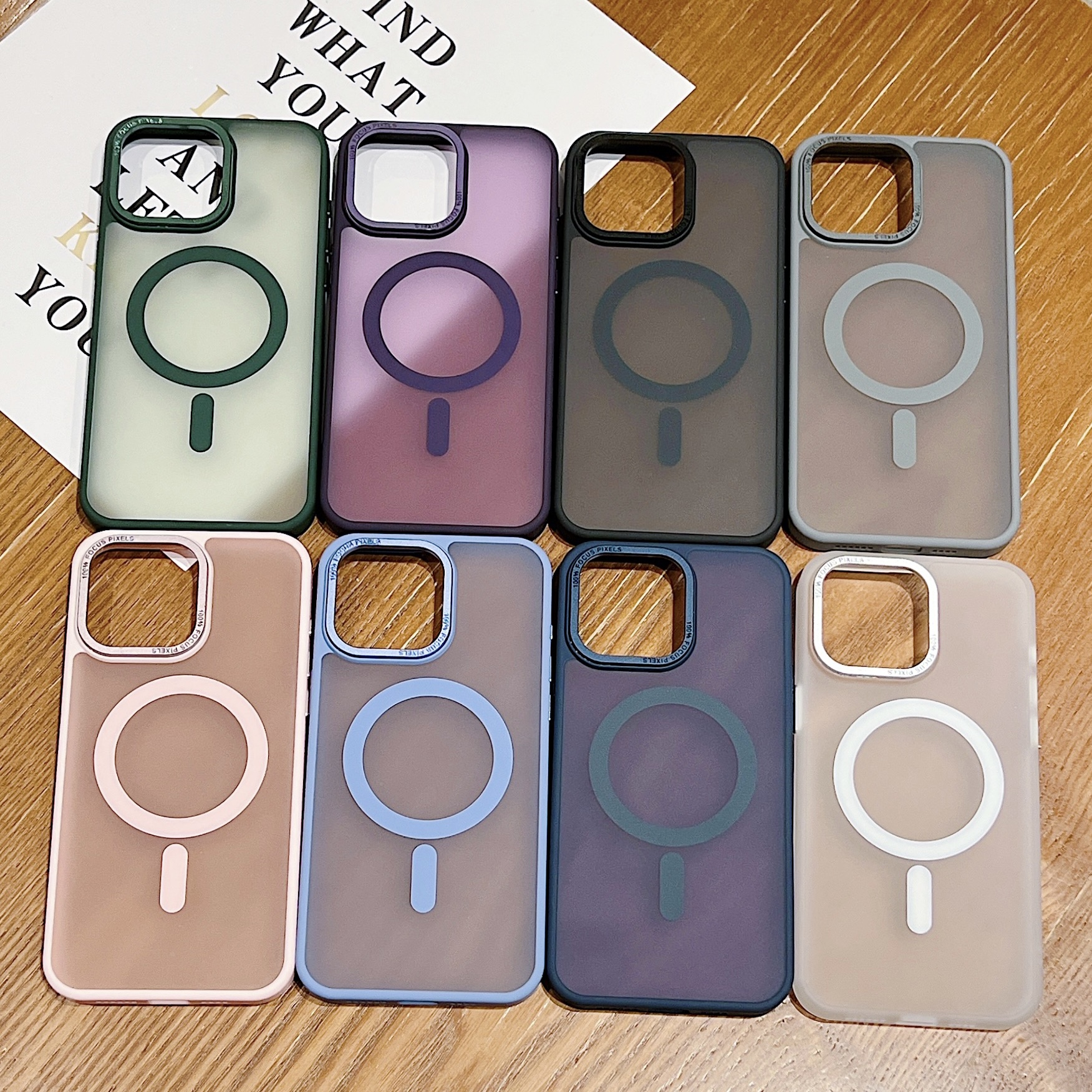 Luxury Wireless Charging Magnetic Skin Feeling Colorful Cell Phone Cases for iPhone 11 12 13 14 15 Pro Max 14plus Fashion case