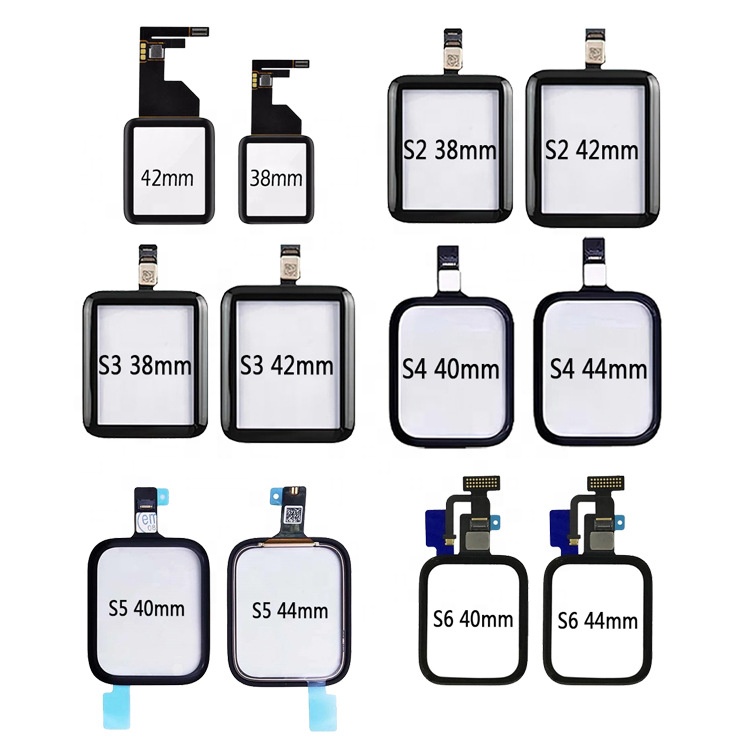 Smart Watch Touch Screen Digitizer Glass With OCA Glue for Apple Watch S1 S2 38MM 42MM S3 S4 S5 S6 SE 40MM 44 MM Repair Parts