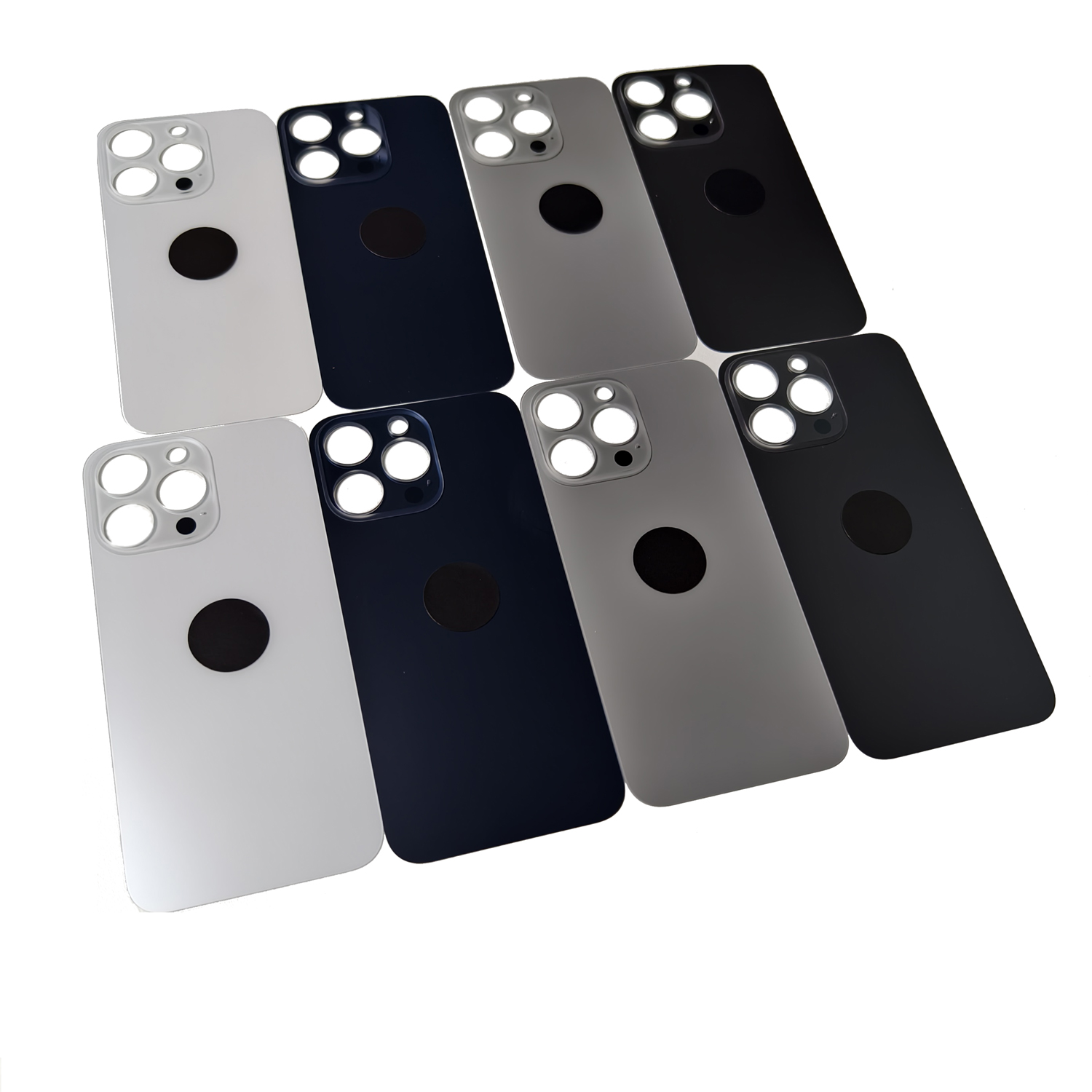 2 in 1 Big Hole Back Glasses for iPhone 15 Pro 15Pro Max Large Hole Easy Replace Rear Glass Cover