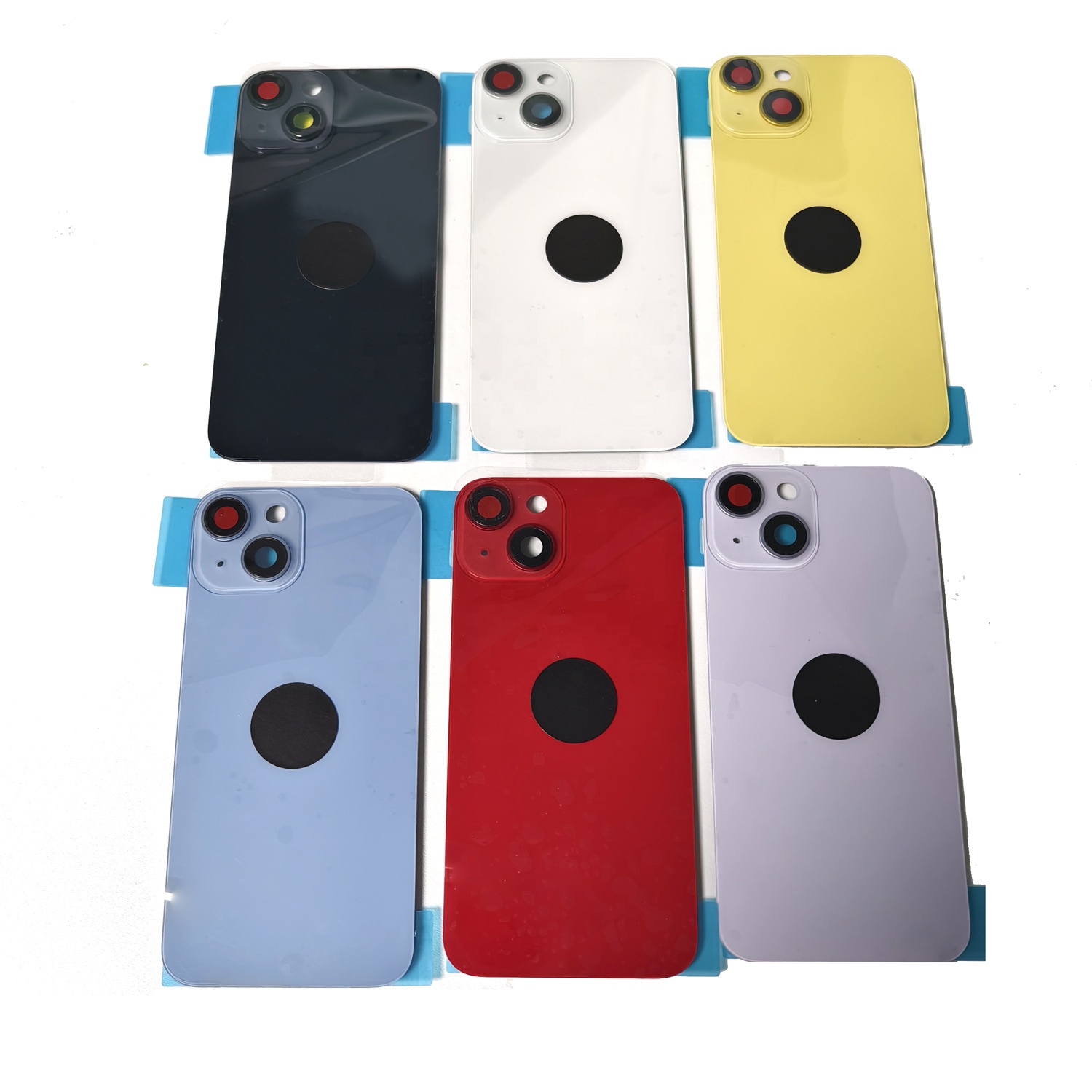 OEM High Quality Back Glass with Metal Frame and Cam Lens Glasses for iPhone 14 14 Plus Battery Cover Rear Glass