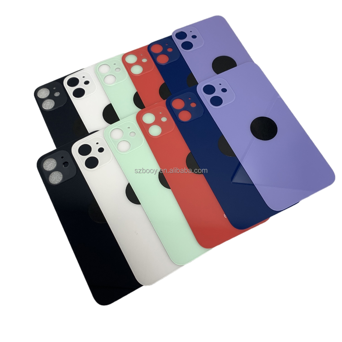 2 in 1 Big Hole Back Glasses for iPhone 12 Mini 12 Large Hole Easy Replace Rear Glass Cover