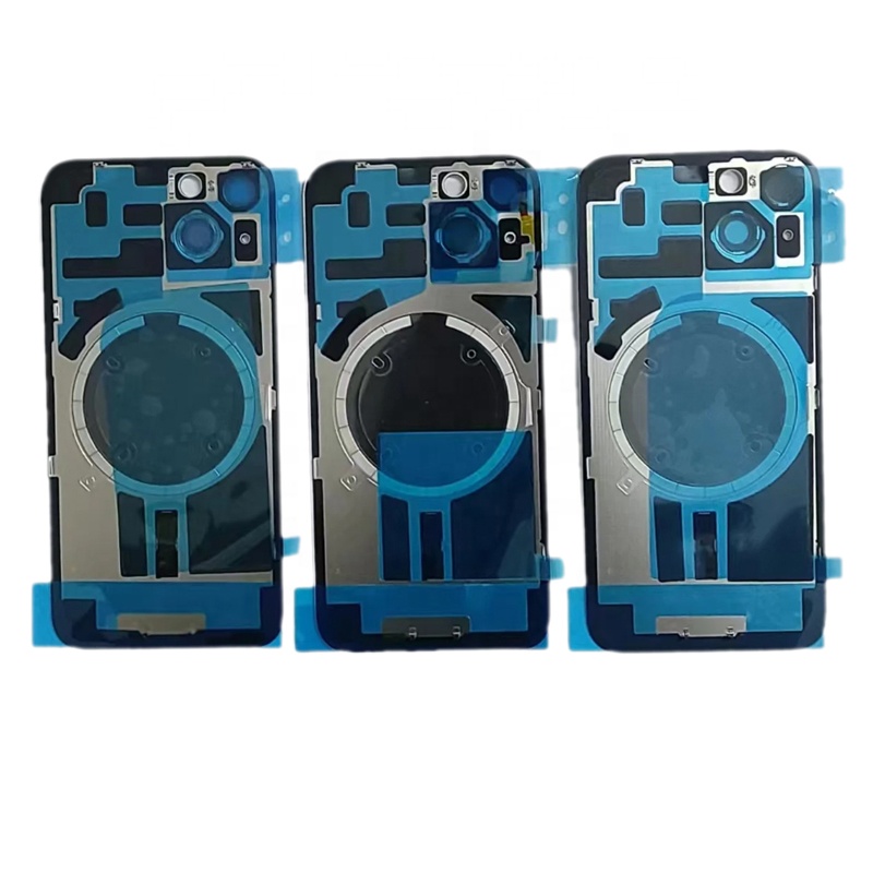 New Replacement for iPhone 14 14 Plus Back Housing Cover With Camera Lens Battery Glass Rear Door Frame Bezel Metal Plate
