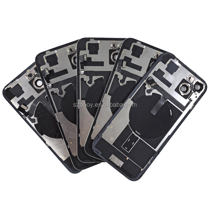 OEM Replacement Repair Parts Back Glass With Plate Battery Cover Glass With Camera Lens Magnet for iPhone 14 15 Plus 15 Pro Max