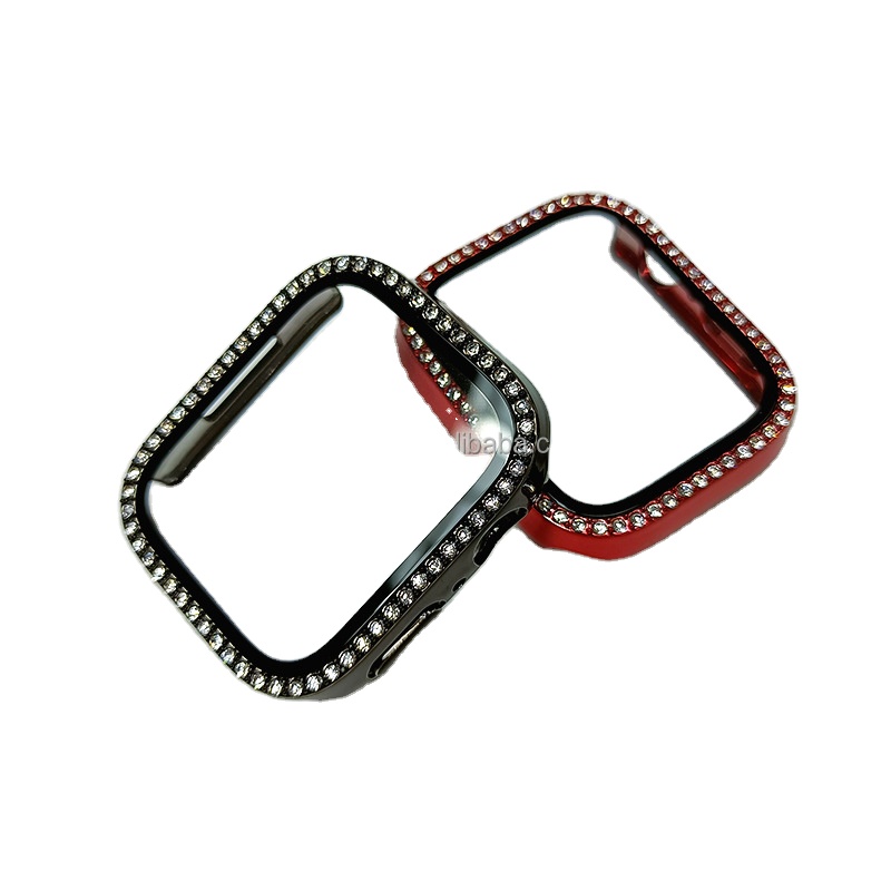 Diamond Screen Protector Cover for Apple Watch Case 49mm 45mm 44mm 40mm 38mm 42mm Tempered Glass case for IWatch 8 7 6 5 4 3 2