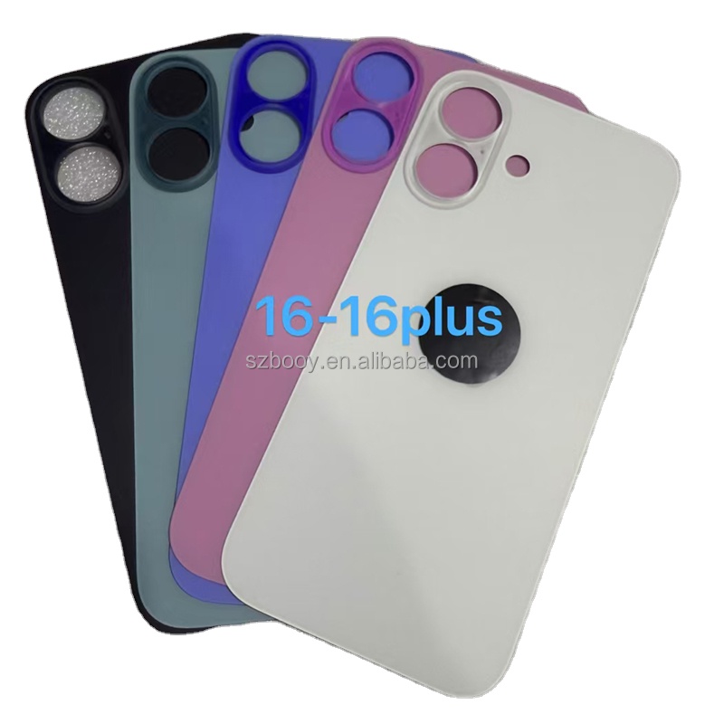 Big Hole Back Glass for iPhone 16 16Plus 16Pro 16Pro Max Rear logo Glass Cover