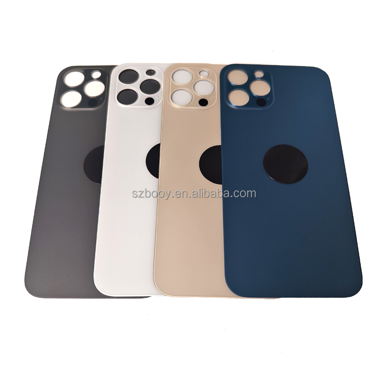 OEM High Quality Cold Engraving Back Glass for iPhone 12 Pro Max 12Pro Rear Glass One Piece Design Big Hole Battery Door Cover