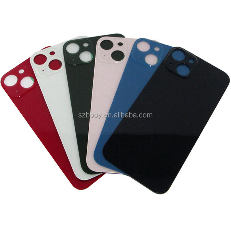 OEM Big Hole Back Glass for iPhone 13 13mini Rear Glass One Piece Design High Quality Cold Engraving Battery Door Cover