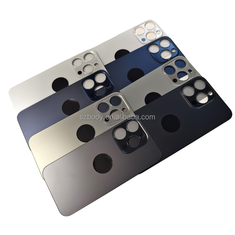 OEM High Quality Big Hole Cold Engraving Back Glass for iPhone 15 Pro Max 15Pro Rear Glass One Piece Design Battery Door Cover