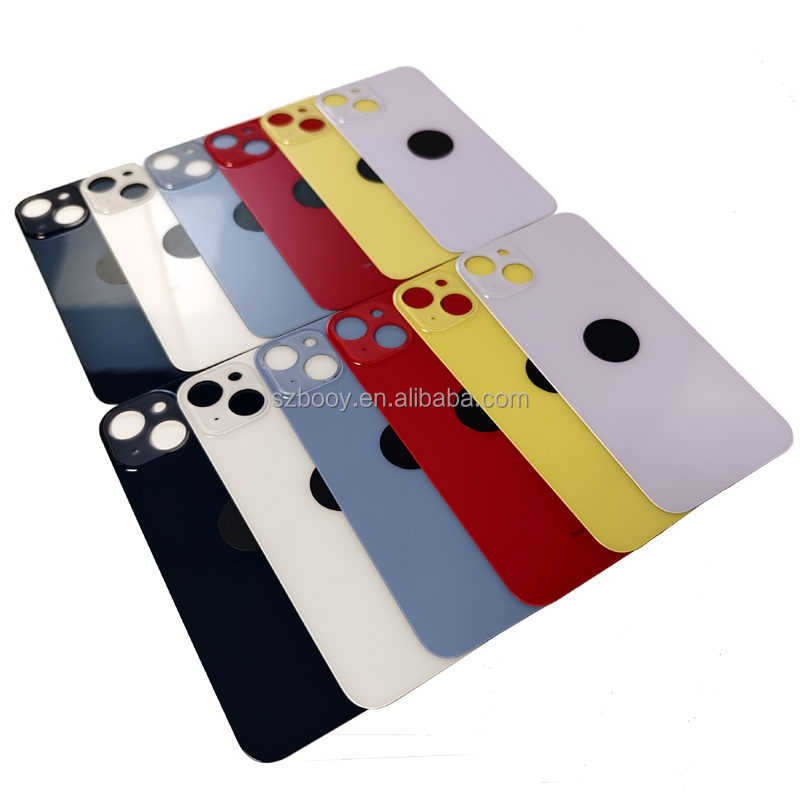 OEM Big Hole Back Glass for iPhone 14 14Plus Rear Glass One Piece Design High Quality Cold Engraving Battery Door Cover