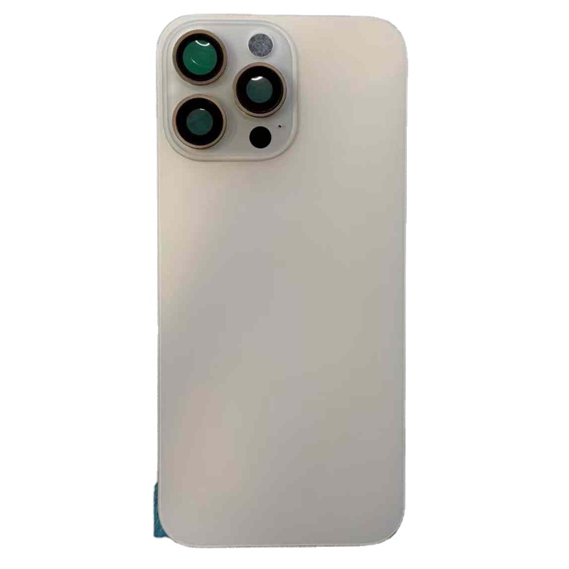 Back Glass with Magnet Metal Frame and Cam Lens Glasses for iPhone 16Pro 16 Pro Max Battery Cover Rear Glass