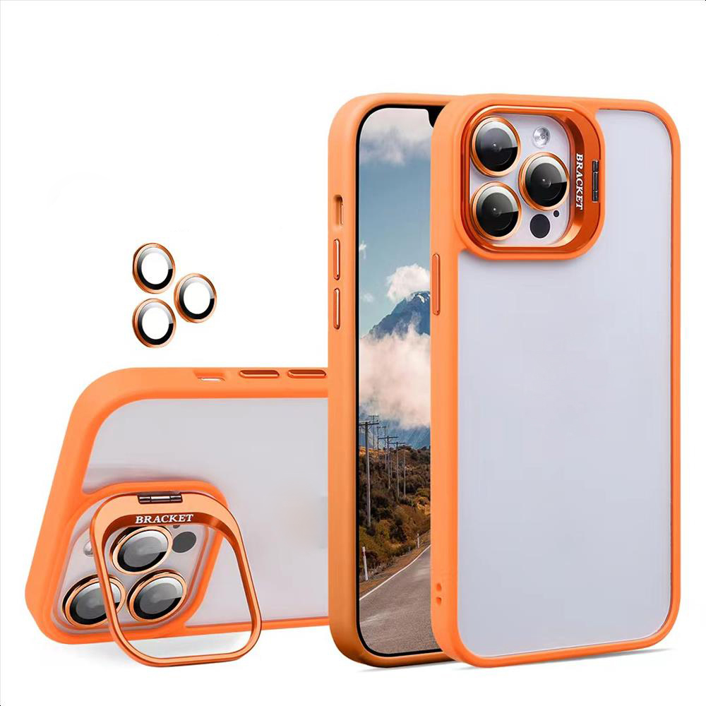 Camera Lens Holder Phone Case for iPhone 11 12 13 14 15 16 Pro Max 14 15 16 Plus 17 Air Shockproof Transparent Phone Case