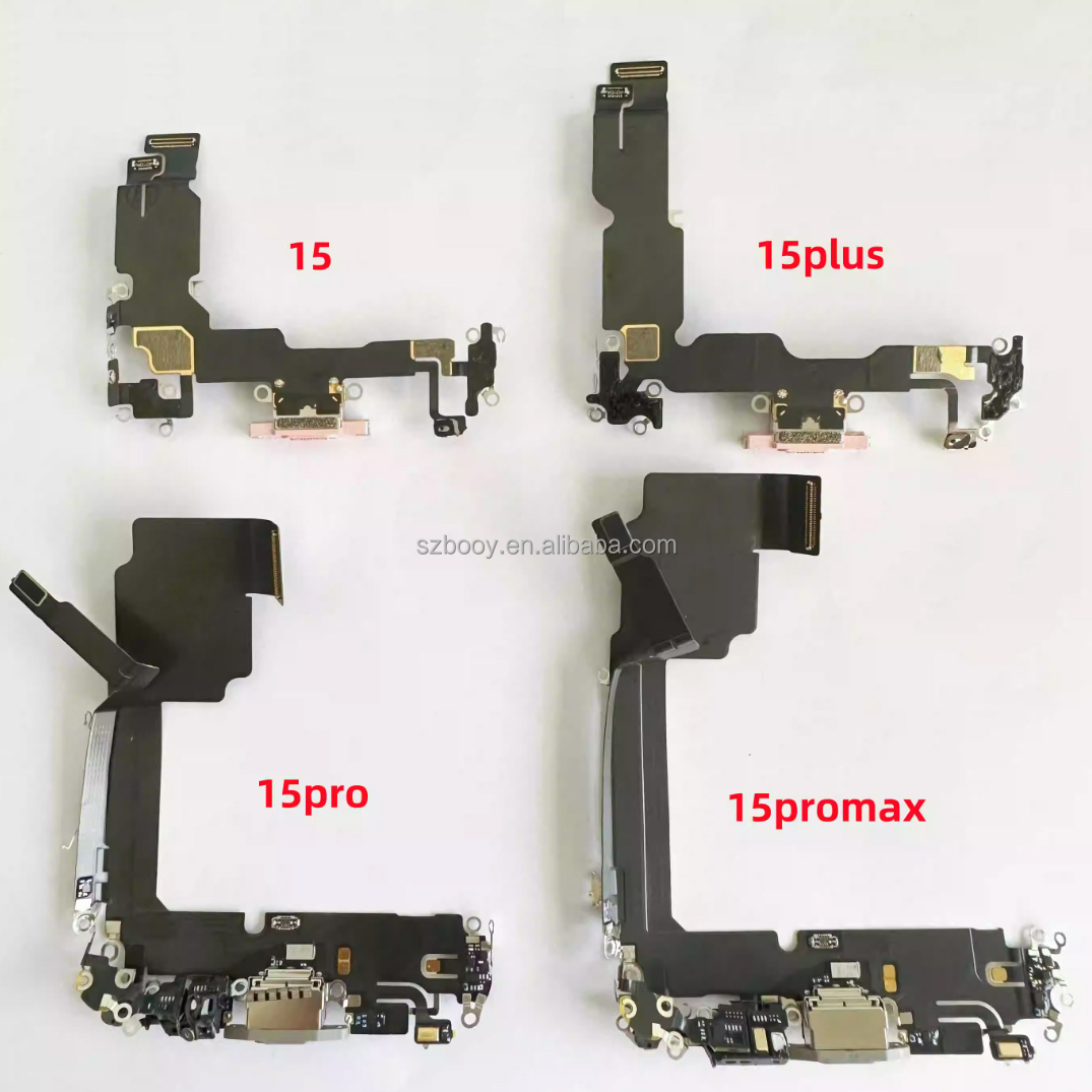 Wholesale Charger Flex for IPhone 15 15Plus 15 Pro Max Charging Port Connector Mobile Phone Flex Cables Phone Spare Parts