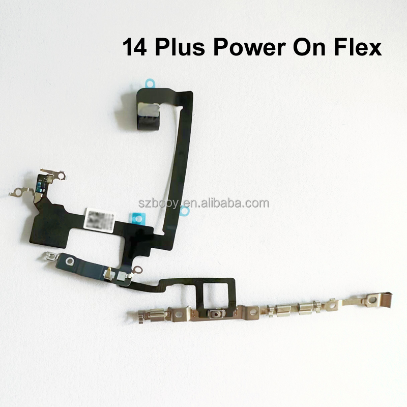 Repair Phone Part for iPhone 14 14 Plus Power on Off Flex Cable with Metal Switch Button Key Parts 14 14 Plus