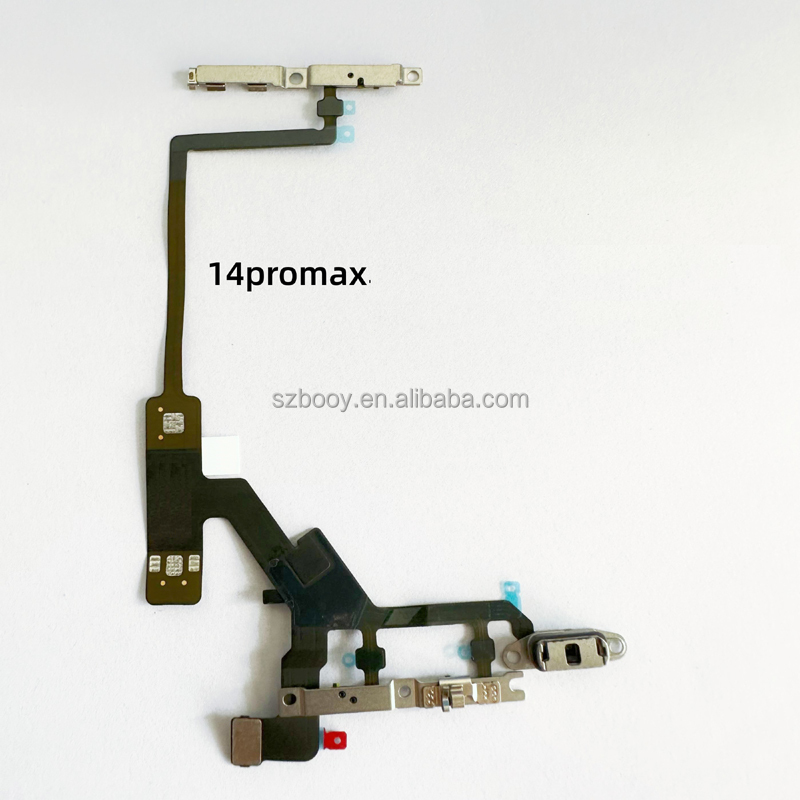 For iPhone 14 14 Plus 14 Pro 14 Pro Max on Off Power Flex Cable with Metal Volume Switch Button Key Parts