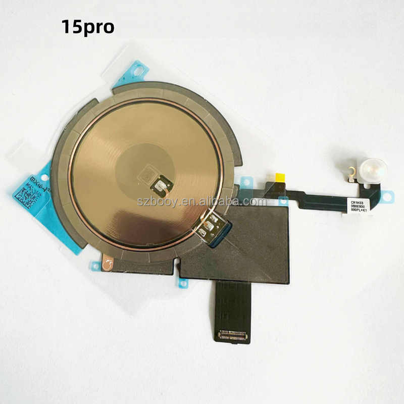 Replacement for iPhone 15 15 Plus 15 Pro 15 Pro Max Wireless NFC Charging Module With Flashlight Flex Cable OEM Repair Parts