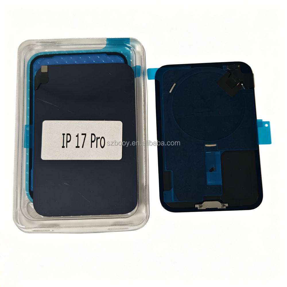 Back Glass for iPhone 17 Pro 17 Pro Max With NFC Wireless Charging Flex Cable Camera Lens Metal Frame Magnet Back Cover