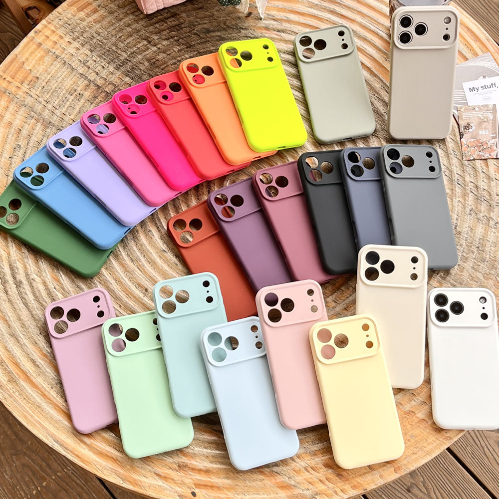 Pure Color Liquid Silicone Full Protection Shockproof Phone case for iPhone 11 12 13 14 15 16 Pro Max 17 Air 17 Pro Max