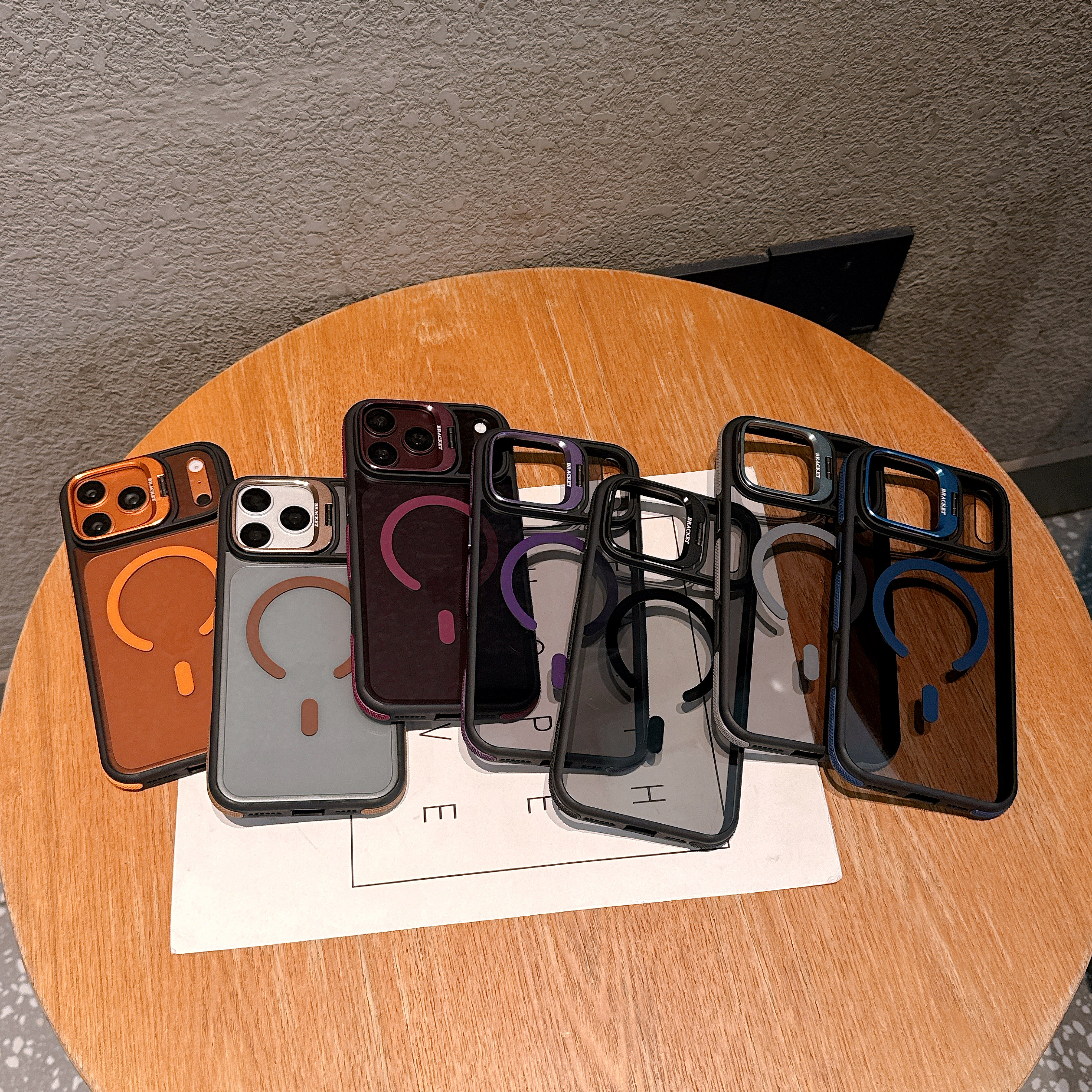 C6 Lidun Lens Stand Magnetic Cases for iPhone 11 12 13 Pro max 14 15 Plus 16 17 18 Pro max