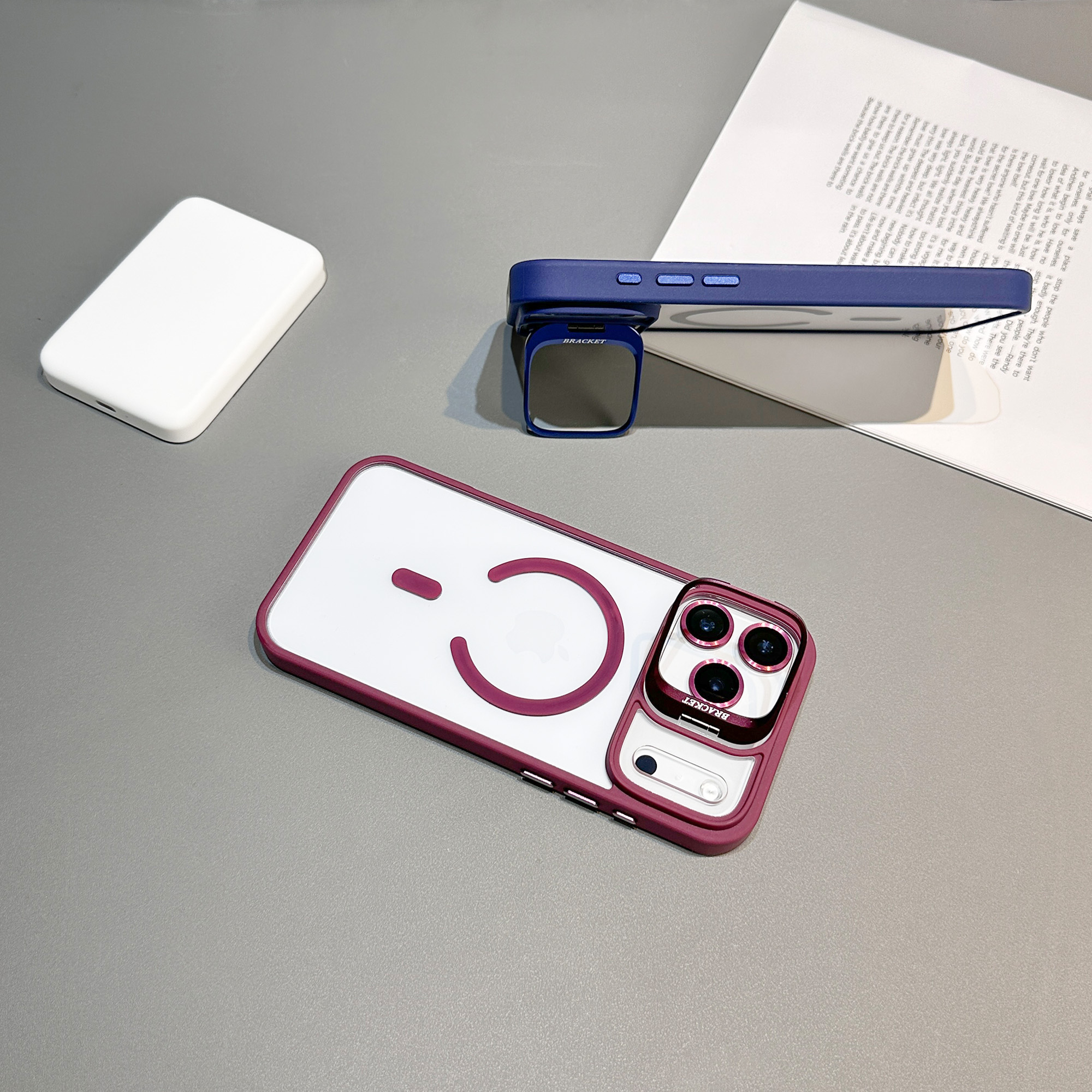 U2 Lens Stand Magnetic Cases for iPhone 11 12 13 Pro max 14 15 Plus 16 17 18 Pro max