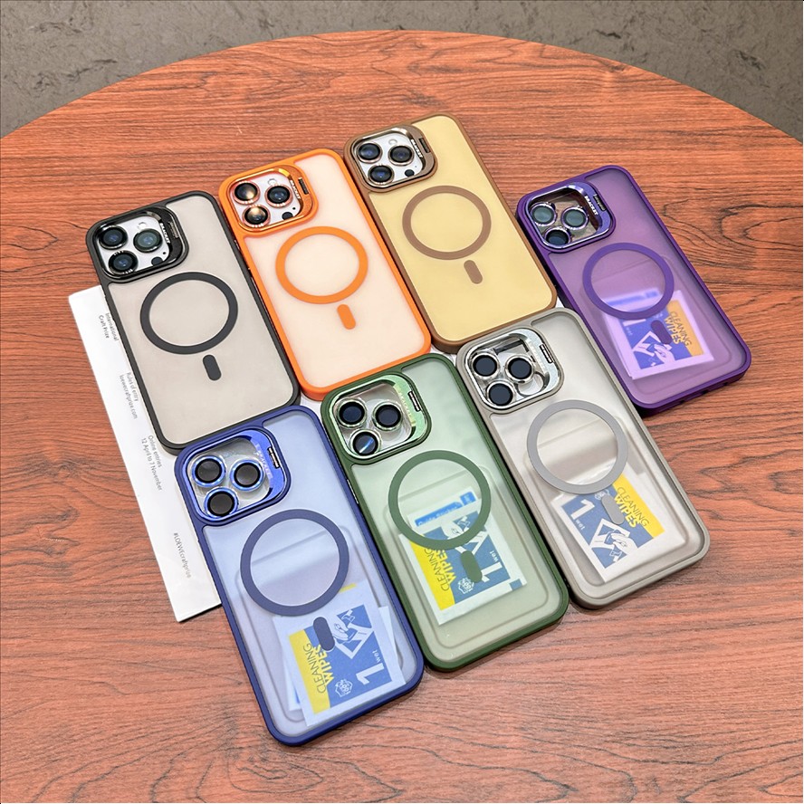 Translucent Frosted Matte Magnetic Case for iPhone 17 16 15 Pro Max, Anti-Fingerprint MagSafe Compatible Wireless Charging Cover