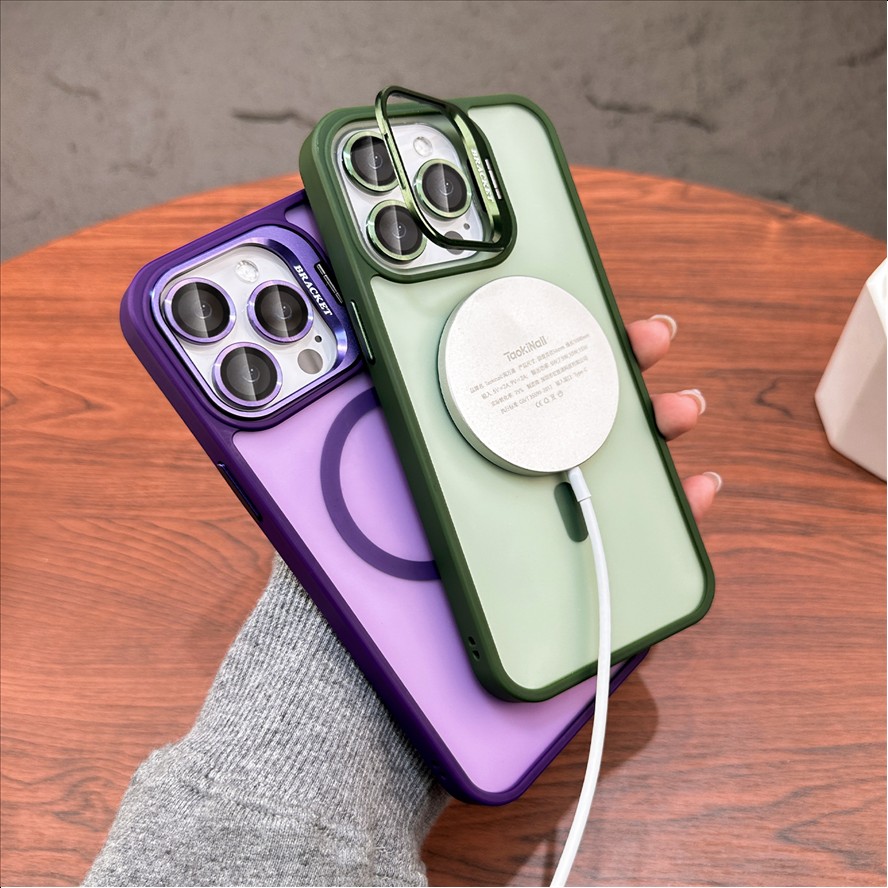 Translucent Frosted Matte Magnetic Case for iPhone 17 16 15 Pro Max, Anti-Fingerprint MagSafe Compatible Wireless Charging Cover