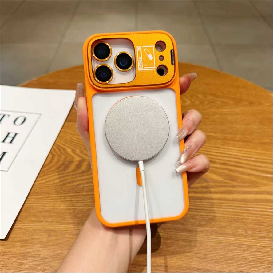 D2 Magnetic Mobile Phone Case Shockproof Shell Anti-Fall Back Cover for iphone 18 Pro max 15 16 17 Pro 11 12 13 14 Plus