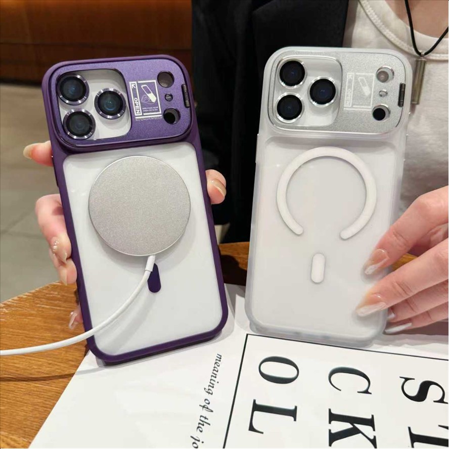 D2 Magnetic Mobile Phone Case Shockproof Shell Anti-Fall Back Cover for iphone 18 Pro max 15 16 17 Pro 11 12 13 14 Plus