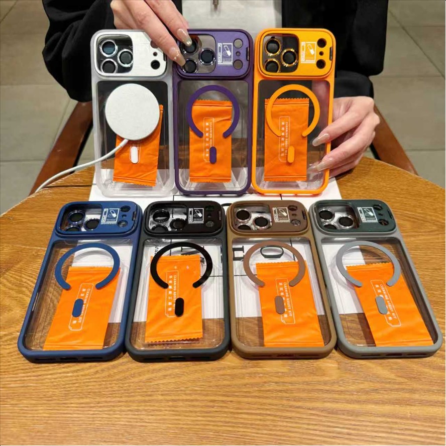 D2 Magnetic Mobile Phone Case Shockproof Shell Anti-Fall Back Cover for iphone 18 Pro max 15 16 17 Pro 11 12 13 14 Plus
