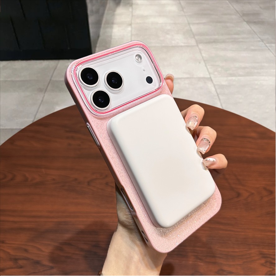 S2 New Glitter Powder All-Inclusive Anti-Fall Magnetic Mobile Phone Protective Case for iPhone 17 Pro 18 Pro Max