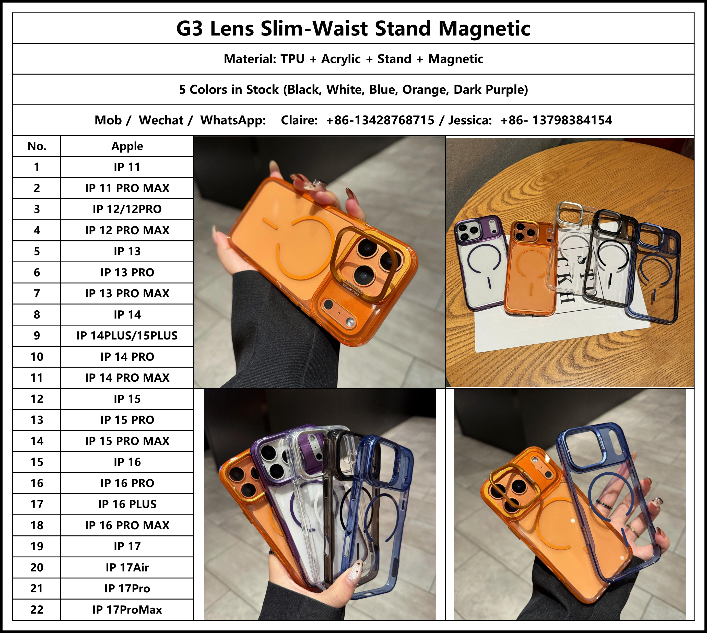 G3 Lens Slim-Waist Stand Advanced Invisible Lens Holder Magnetic transparent Phone case for iphone 17 Pro Max air 16 15 14 Plus