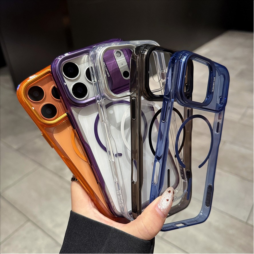 G3 Lens Slim-Waist Stand Advanced Invisible Lens Holder Magnetic transparent Phone case for iphone 17 Pro Max air 16 15 14 Plus