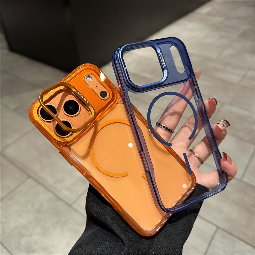 G3 Lens Slim-Waist Stand Advanced Invisible Lens Holder Magnetic transparent Phone case for iphone 17 Pro Max air 16 15 14 Plus