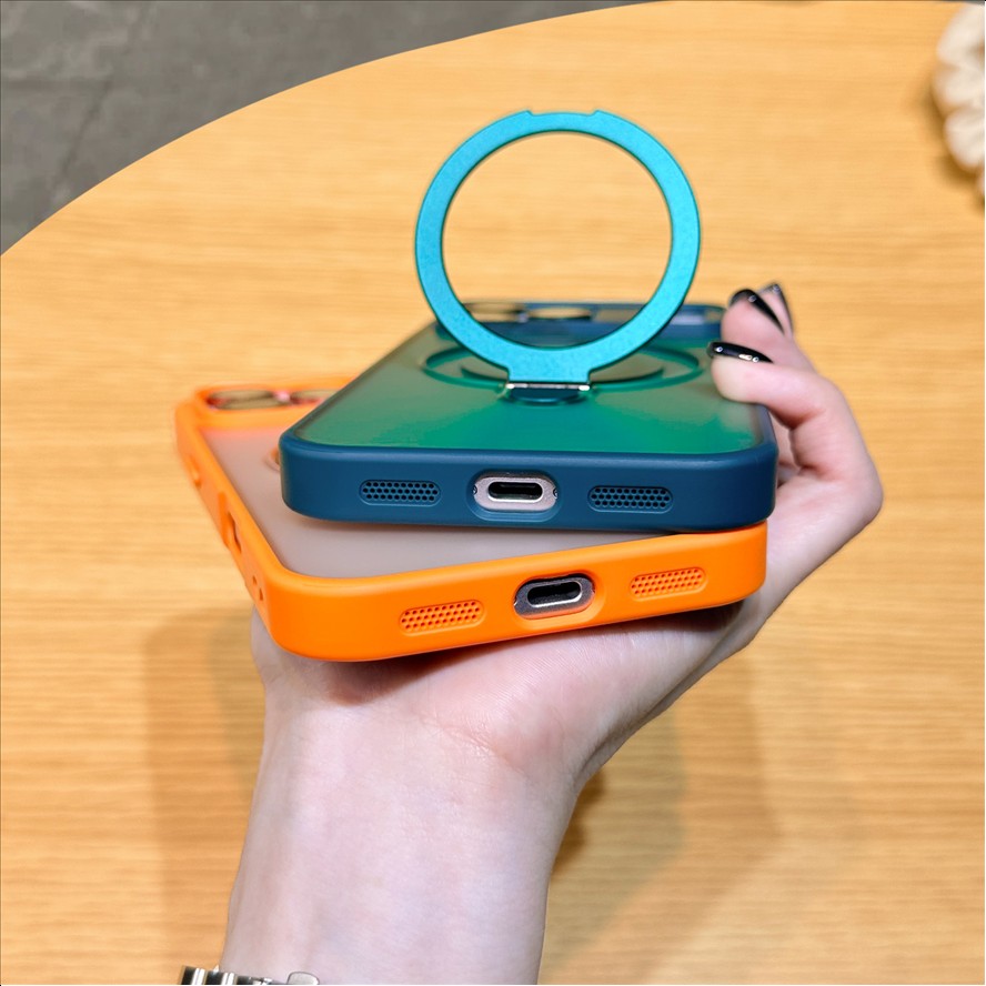 R2 Compatible with for iPhone 18 Pro Max Case, 17/16 Stand, Frosted Magnetic for iPhone 15/14 Shockproof Protective Cover