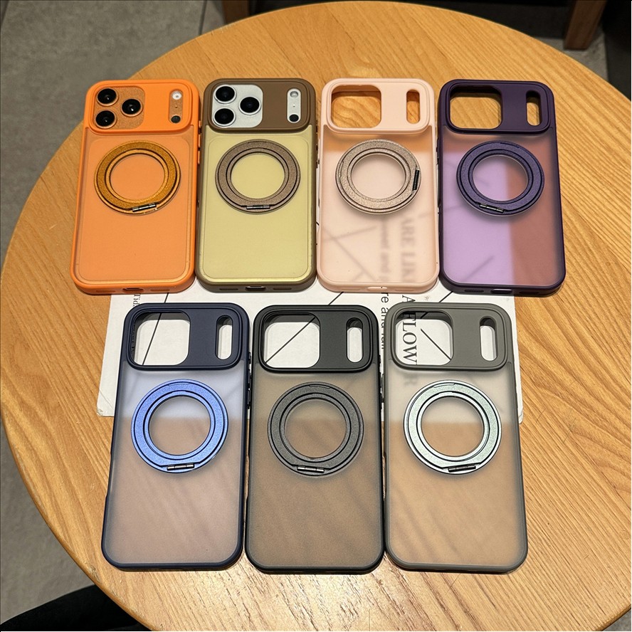 R11 Skin Feel Kickstand Magnetic Shockproof Mobile Phone Protective Case Cover for iPhone 18 Pro 17 16 Pro Max 17 Air 16 15 14 13 12 11 Pro max