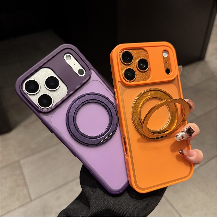 R11 Skin Feel Kickstand Magnetic Shockproof Mobile Phone Protective Case Cover for iPhone 18 Pro 17 16 Pro Max 17 Air 16 15 14 13 12 11 Pro max
