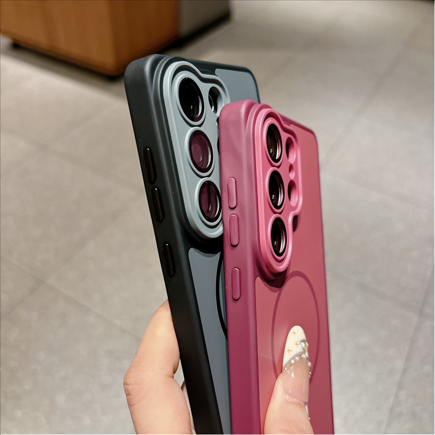 Matte TPU PC Back Cover Magnetic Shockproof Mobile Phone Cover Case for Samsung S26 Ultra S25 S24 Plus S23 S22 A16