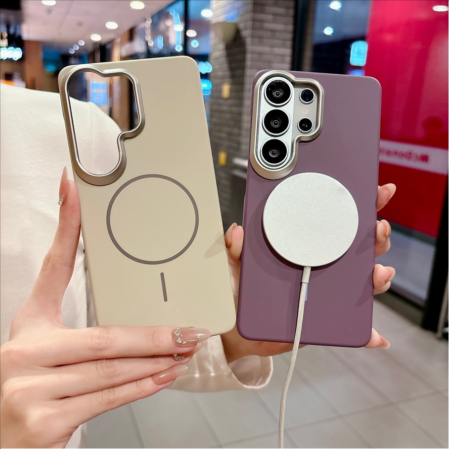 Business Hard PC Magnetic Frosted Matte Phone case for Samsung S26 S25 Edge S24FE S23 Plus S22 ultra Shockproof Cover
