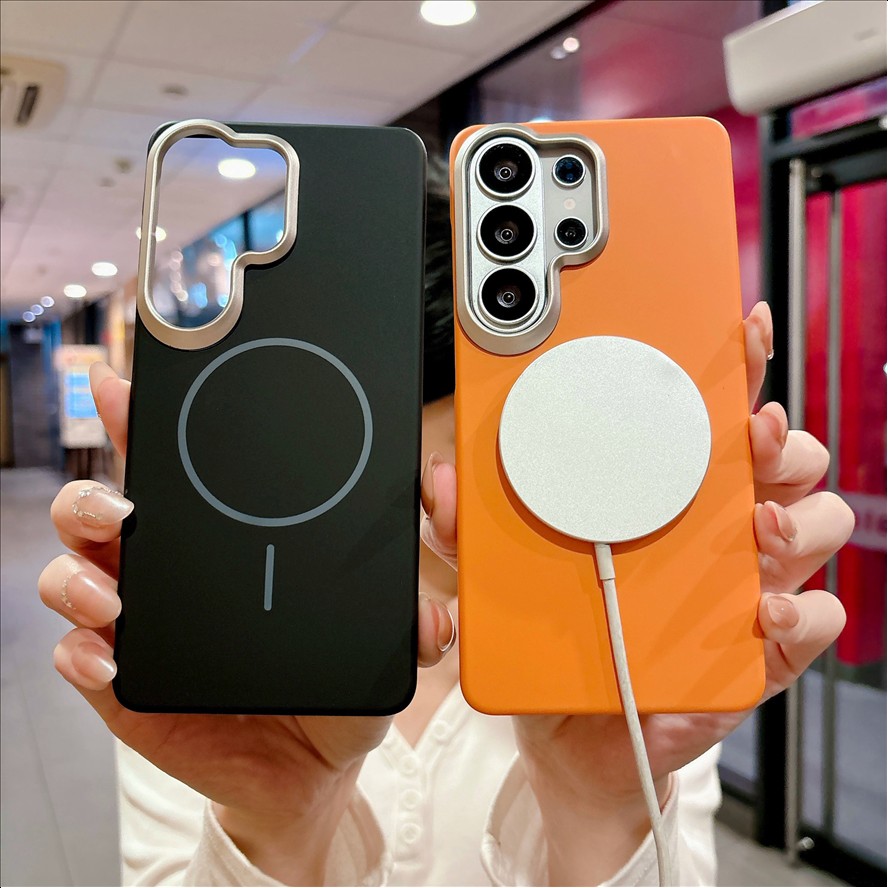 Business Hard PC Magnetic Frosted Matte Phone case for Samsung S26 S25 Edge S24FE S23 Plus S22 ultra Shockproof Cover